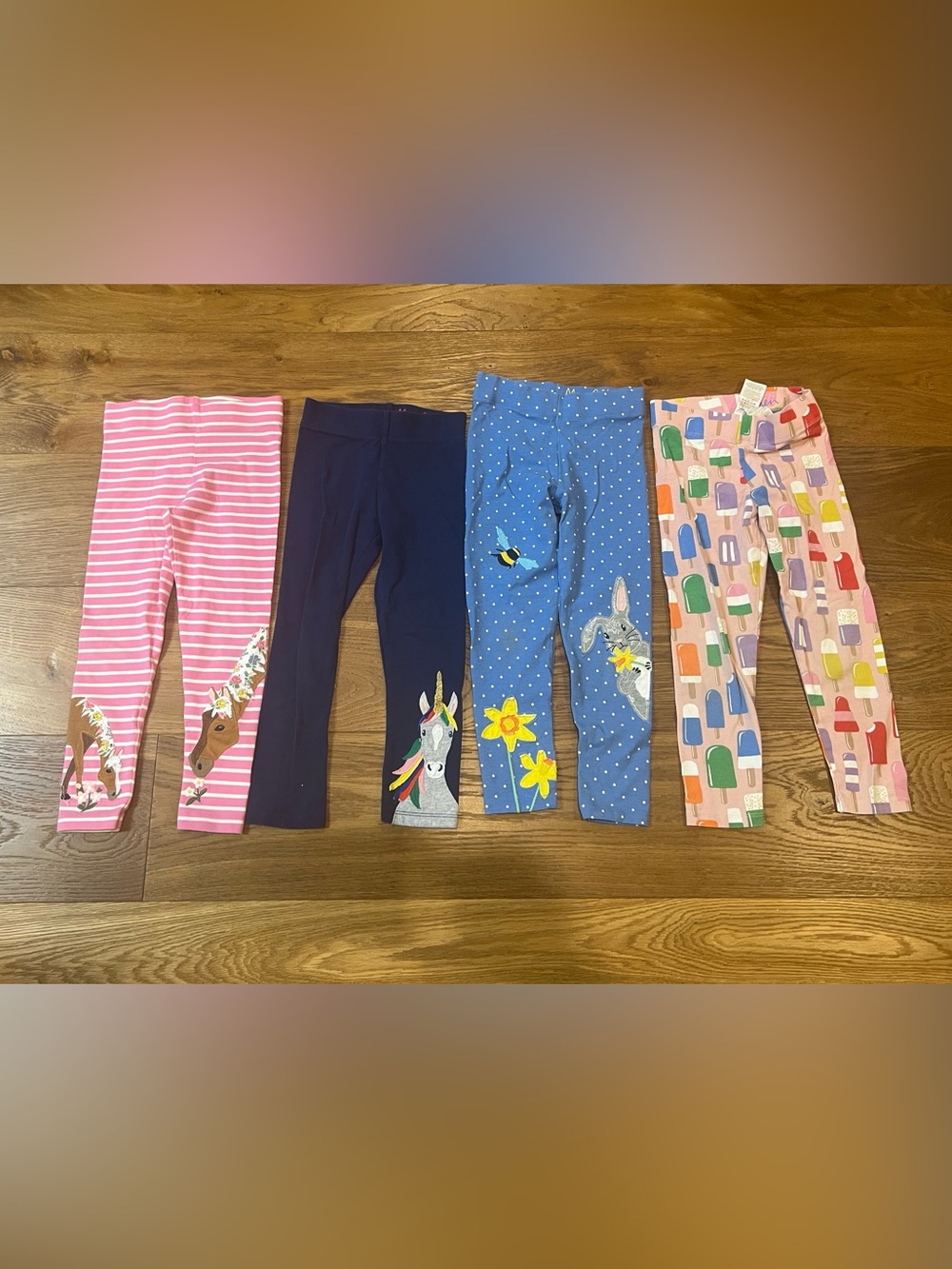 Boden Girls Multicolor Patterned Leggings - Set of 4